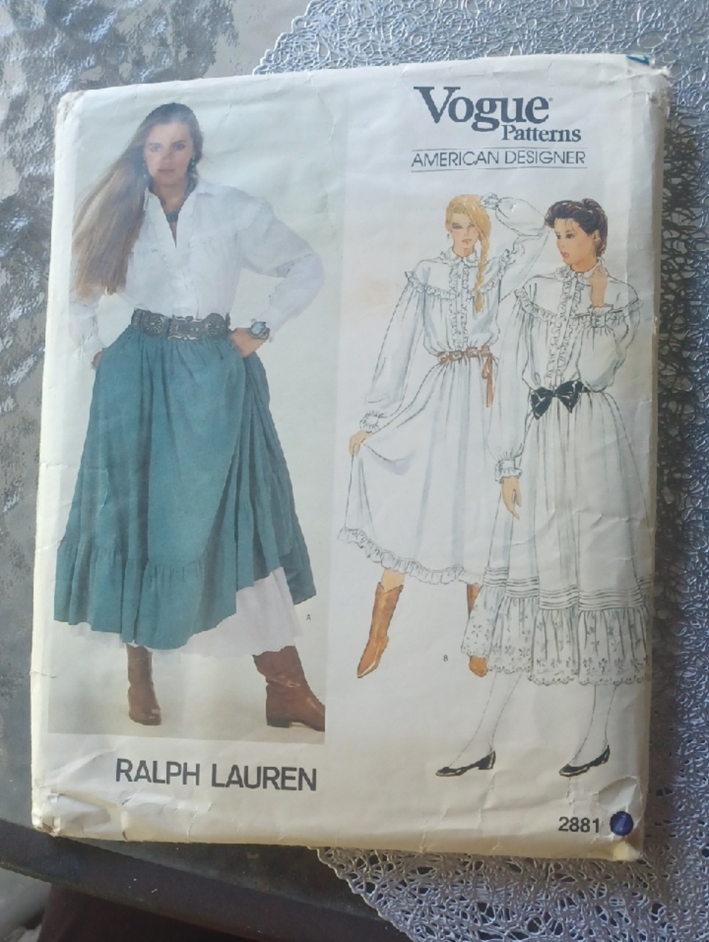Vogue"s Vintage American Designer, RALPH LAUREN Prairie Maxi Skirt Combo